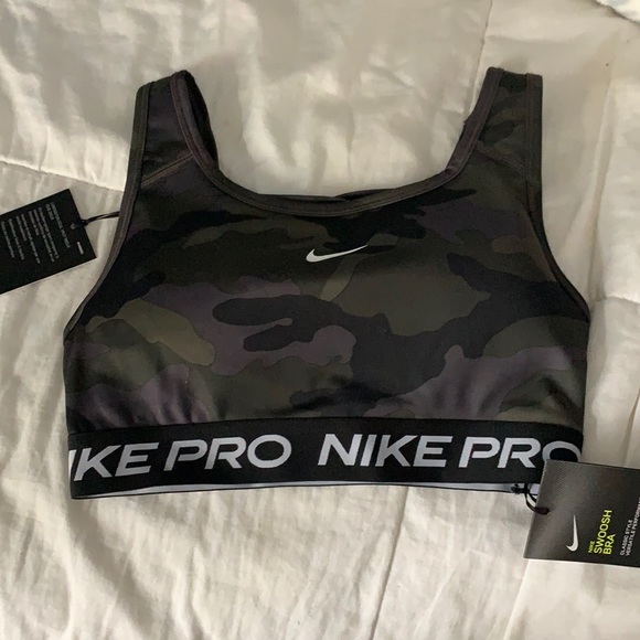 nike pro camo sports bra